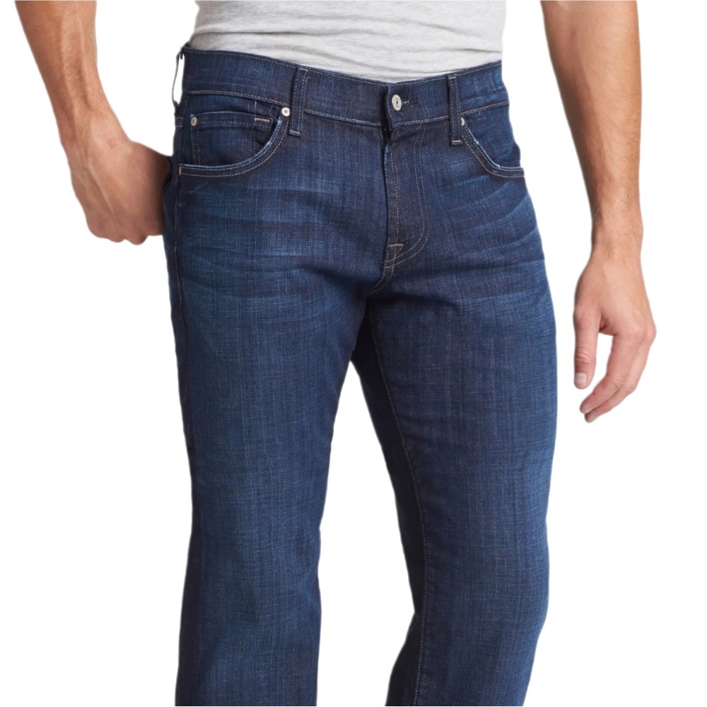 7 For All Mankind Men’s Austin Relaxed Fit Jeans Blue Cotton Size 40 Casual